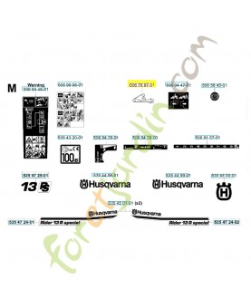 Autocollant 506789701. Pièce de rechange Husqvarna