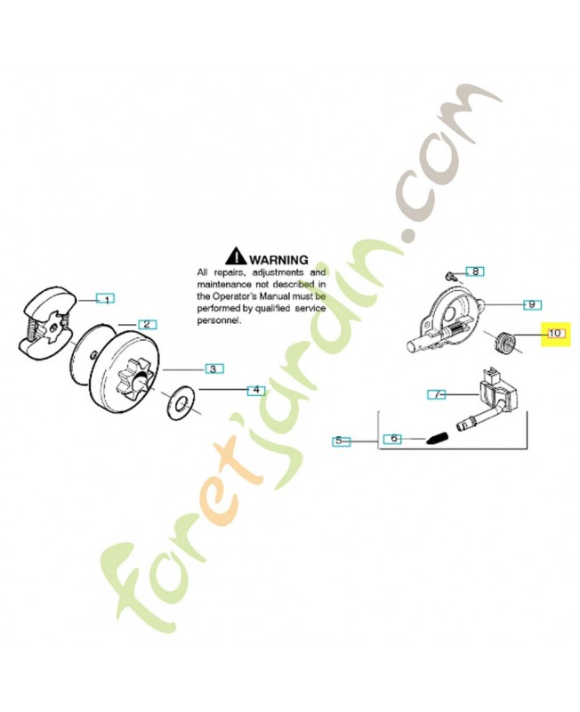 Pignon de pompe 530029833. Pièce de rechange Husqvarna