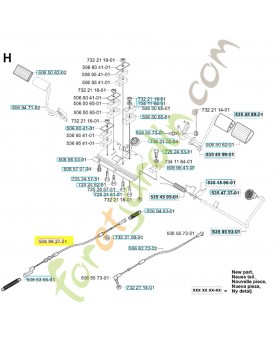 Câble de frein 506992701. Pièce de rechange Husqvarna 