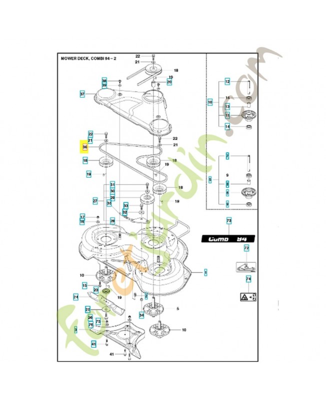 Courroie 589538501. Pièce détachée Husqvarna