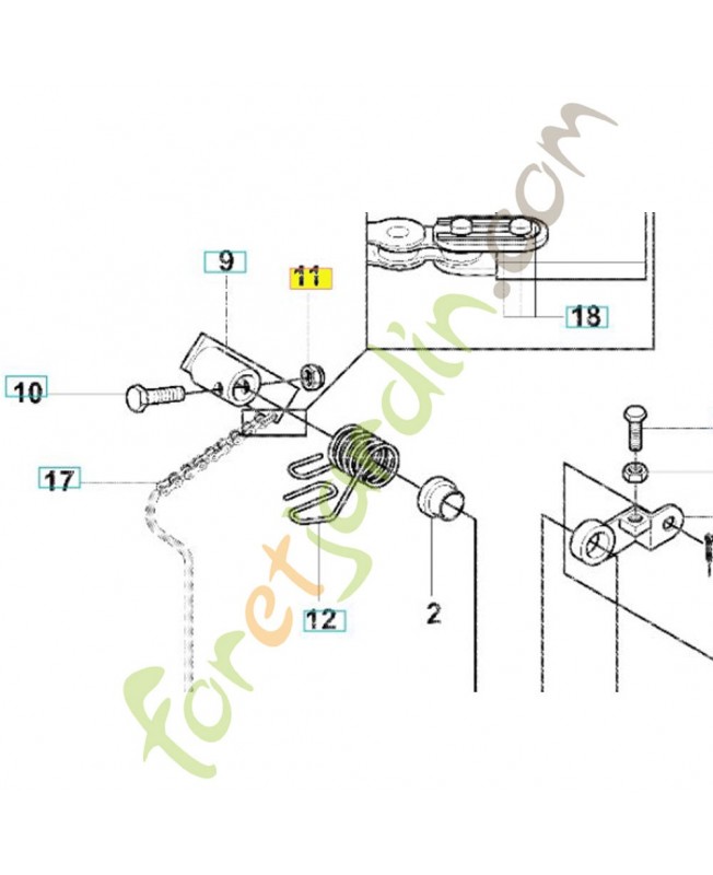 Ecrou husqvarna référence 732252201 Remplace référence 519000009 ; 531005831 ; 732212201 ; 542139742