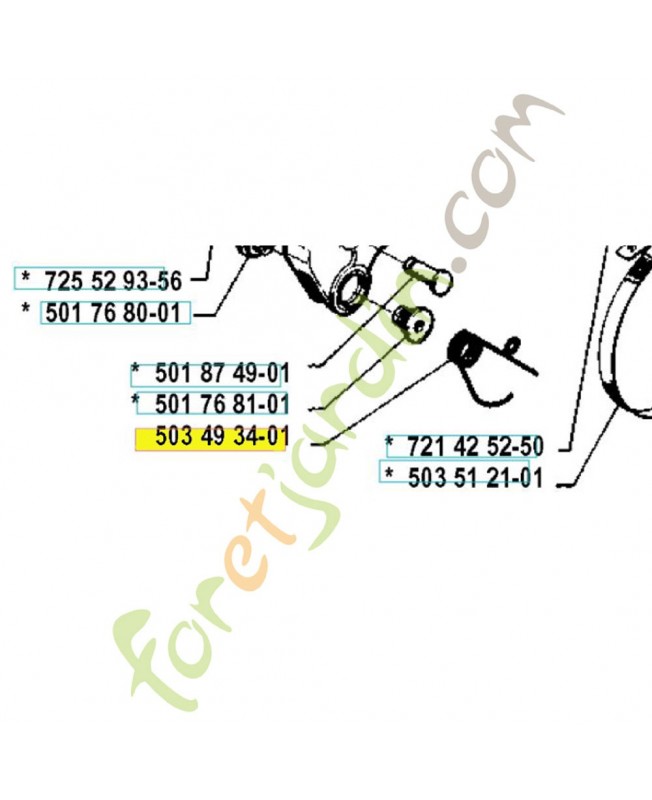 Ressort de blocage 503493401. Pièce de rechange Husqvarna