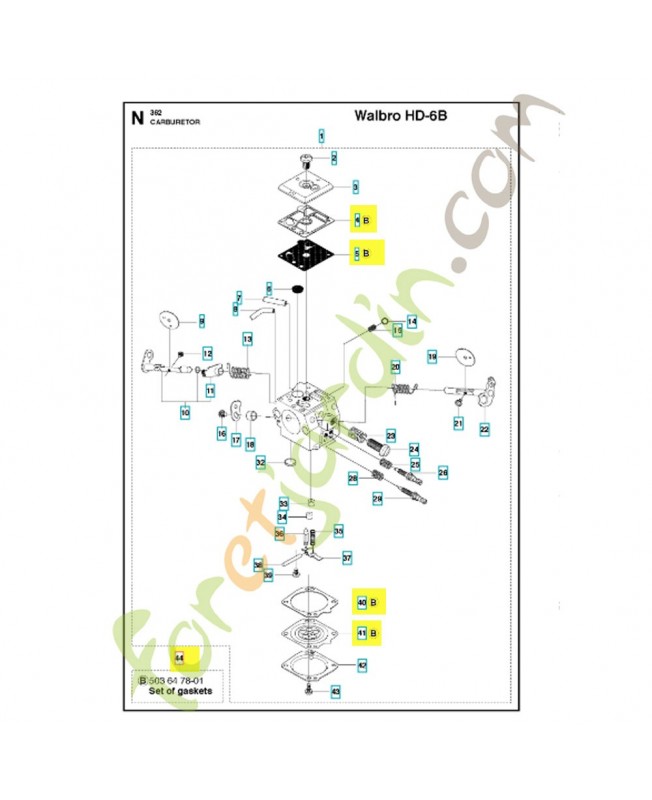 Kit membrane 503647801. Pièce de rechange Husqvarna