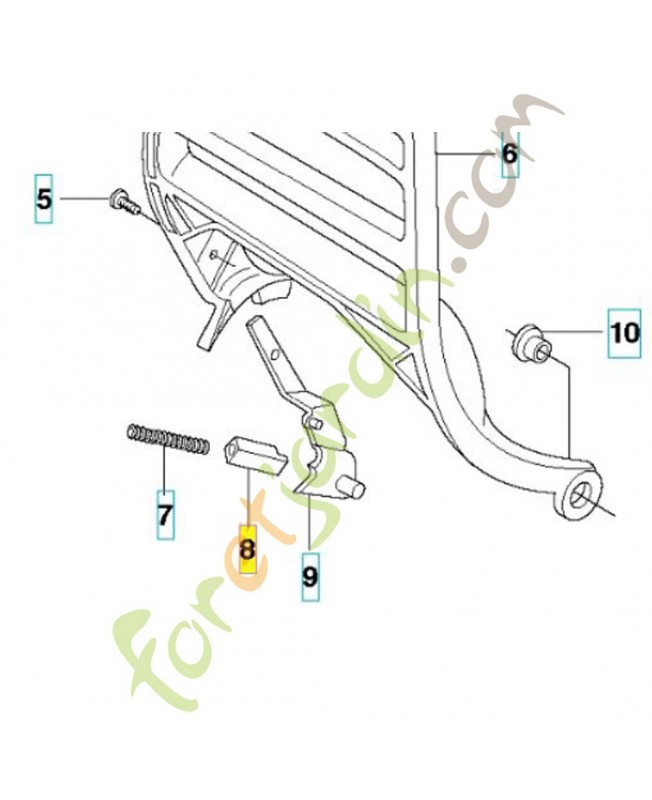 Arretoir husqvarna ref. 503838102 Remplace référence 503838101