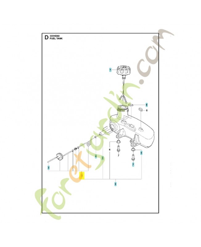 Tuyau 580854001. Pièce de rechange Husqvarna
