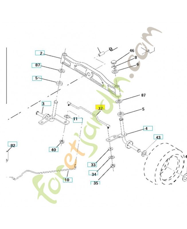 Barre d'accouplement 532170162 husqvarna