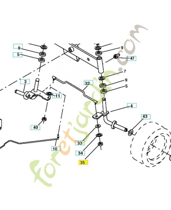 Écrou auto-serrant 873540500. Pièce de rechange Husqvarna