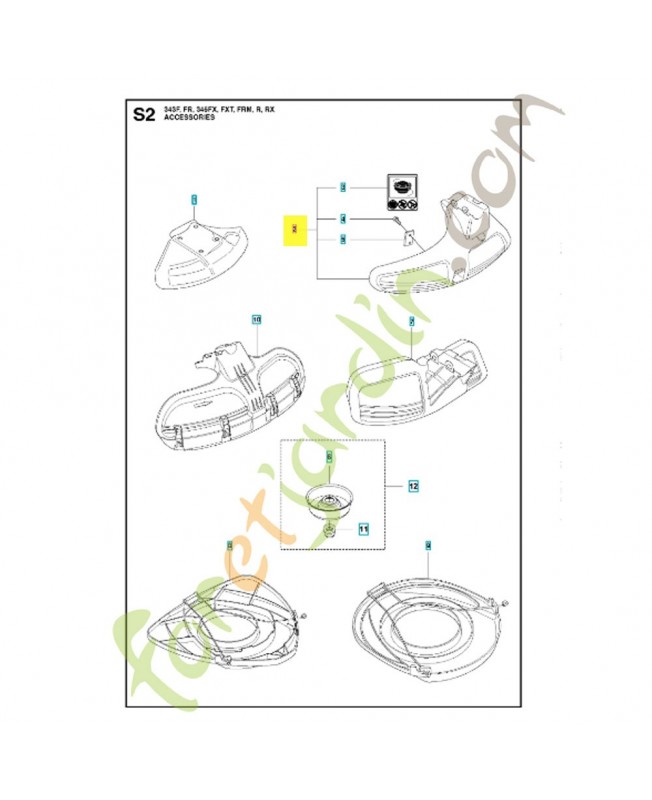 Protecteur 503954301. Pièce détachée Husqvarna