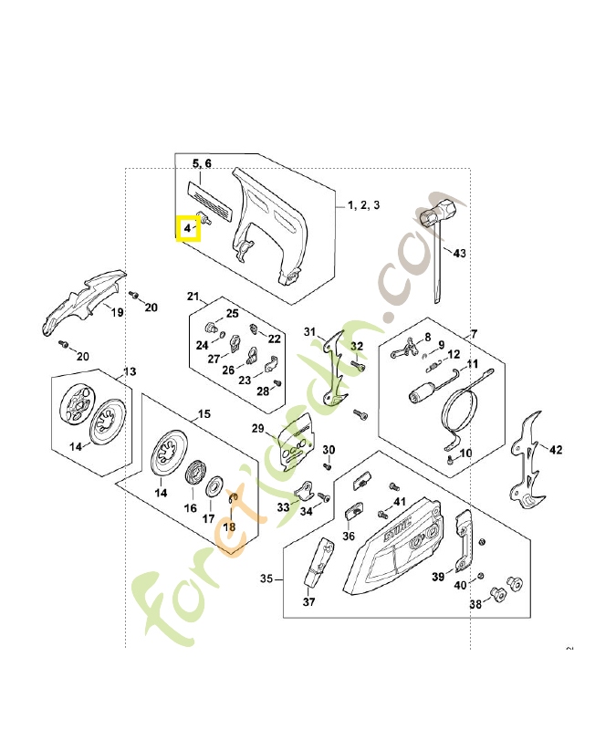 Vis cylindrique is m4 x 10 9022-313-0650. Pièce de rechange Sithl / Vicking
