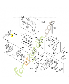 Couvercle MA02-021-1100. Pièce détachée Stihl / Vicking