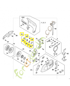 Jeu de pièces de tension de chaîne MA02-007-1002. Pièce détachée Stihl / Vicking
