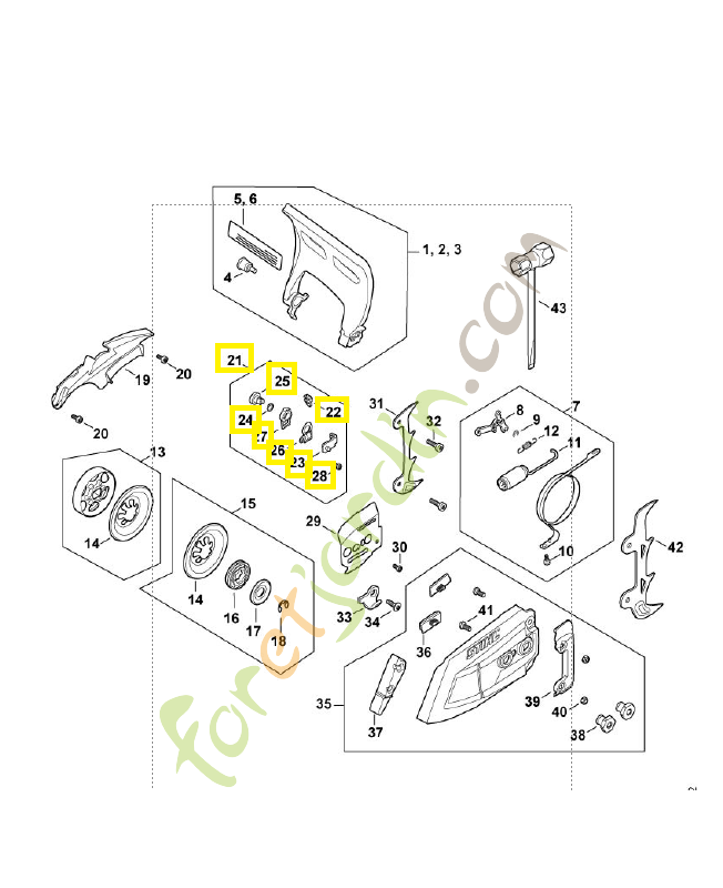 Jeu de pièces de tension de chaîne MA02-007-1002. Pièce détachée Stihl / Vicking Jeu de pièces de tension de chaîne MA02-007-1002. Pièce détachée Stihl / Vicking