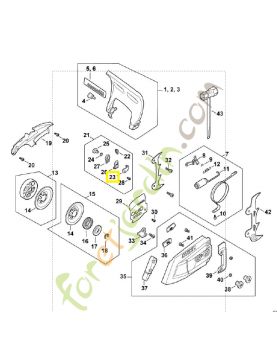 Coulisse de tension 1125-640-1900. Pièce détachée Stihl 