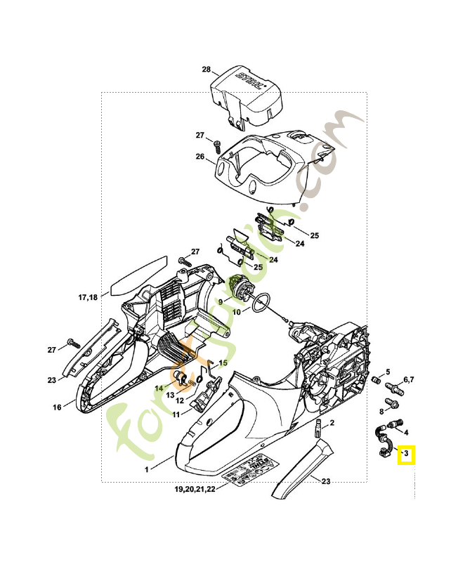 tuyau huile 1139-647-4000 1139-647-4000. Pièce détachée Stihl