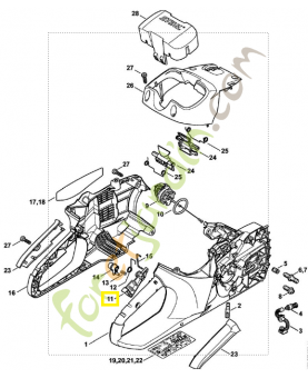 Levier de commande 1250-435-2401. Pièce détachée Stihl / Vicking