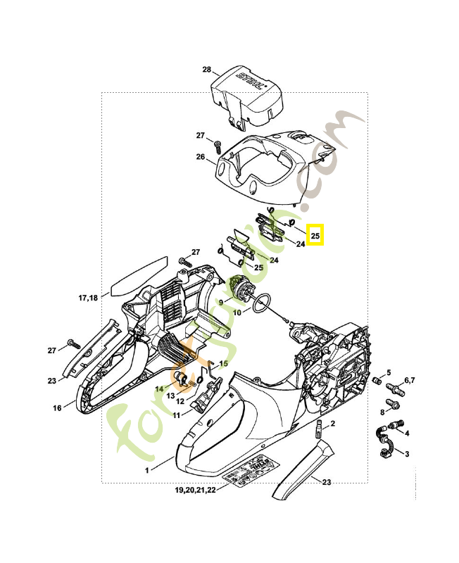 Ressort coude 0000-998-0402. Pièce détachée Stihl / Vicking
