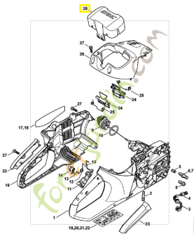 Couvercle de logement pour batterie AP stihl 4850-602-0900