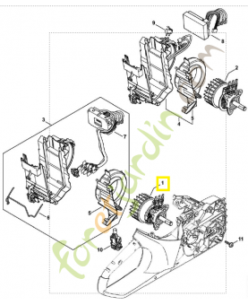 Moteur électrique 1251-600-0201. Pièce détachée Stihl / Vicking