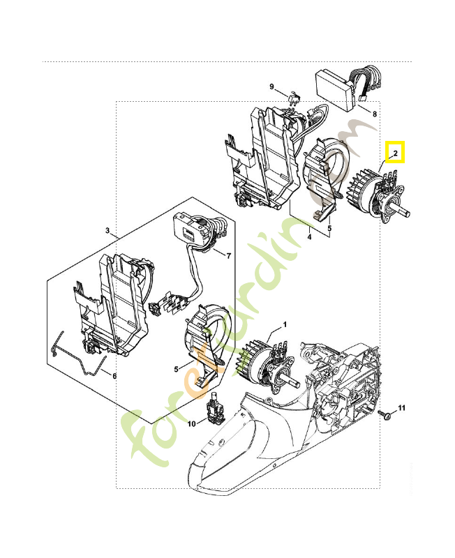 Moteur électrique msa 200 1251-600-0200. Pièce de rechange Sithl / Vicking