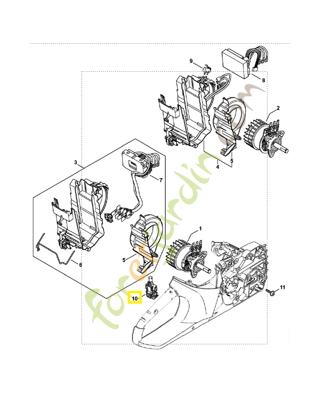 Interrupteur 1250-430-0501. Pièce de rechange Sithl / Vicking
