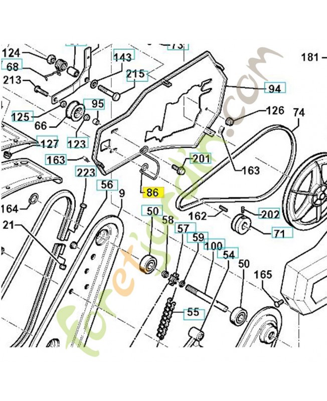 Guide courroie moteur Guide courroie moteur