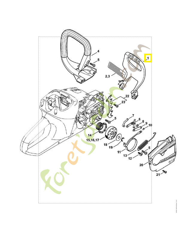 Protège-main 1251-792-4900. Pièce détachée Stihl / Vicking