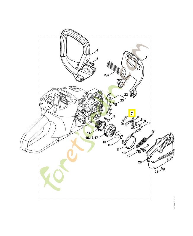 Ressort a lame 1123-162-7800. Pièce de rechange Sithl / Vicking