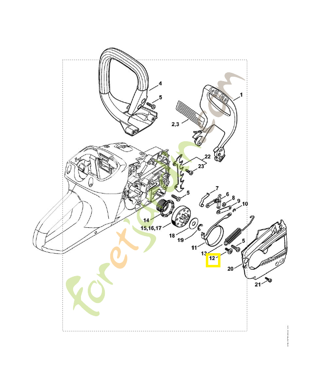 Vis cylindrique is-p 5x44 0000-951-1105. Pièce de rechange Sithl / Vicking