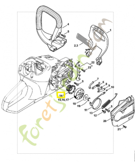 Vis sans fin 1250-640-7101. Pièce de rechange Sithl / Vicking