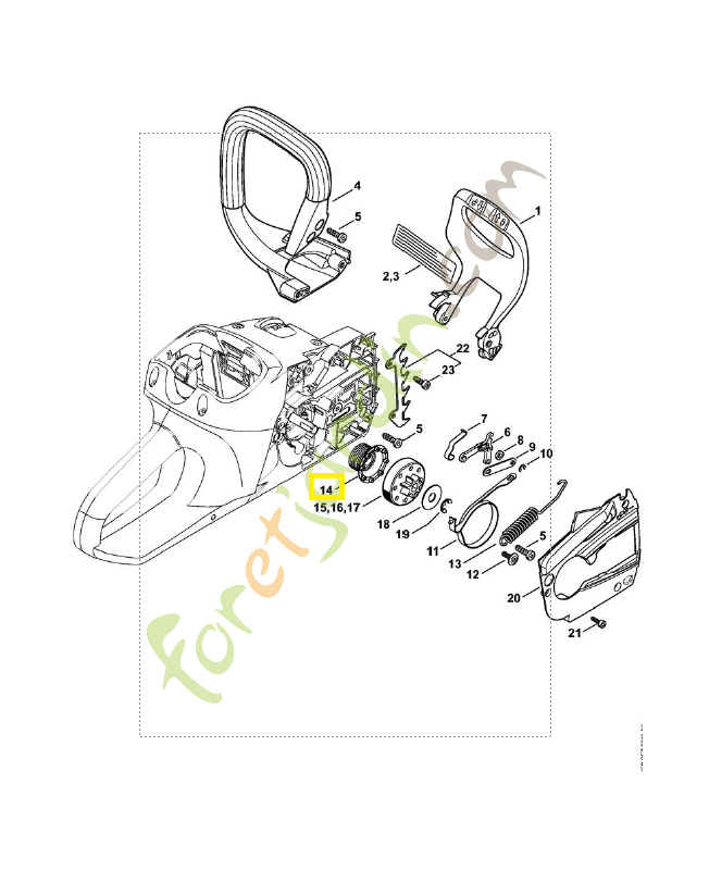 Vis sans fin 1250-640-7101. Pièce de rechange Sithl / Vicking Vis sans fin 1250-640-7101. Pièce de rechange Sithl / Vicking