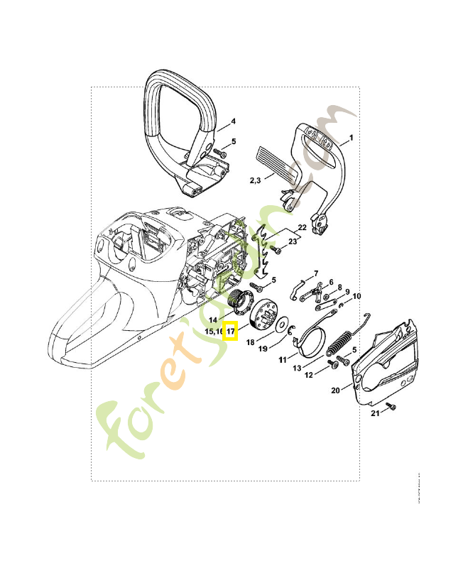 Pignon 3/8 picco 6 dts 1250-642-1201. Pièce détachée Stihl / Vicking
