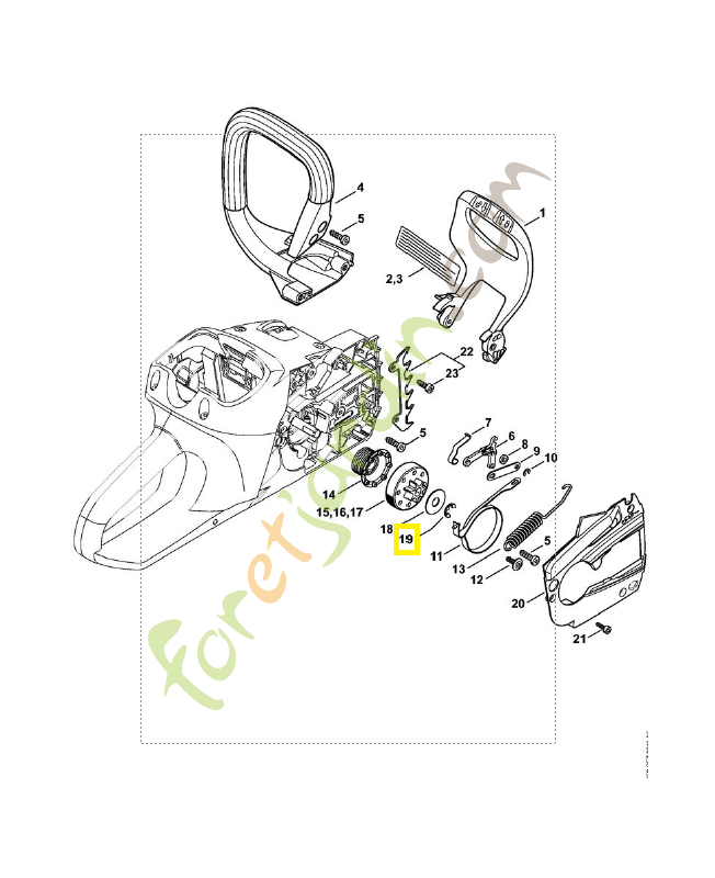 Clips 8 x 1,3 9460-624-0801. Pièce détachée Stihl 