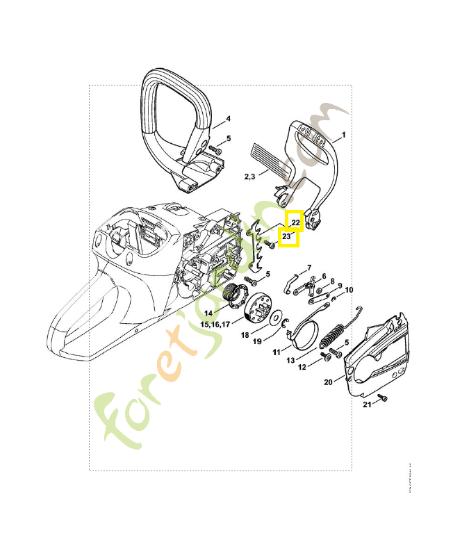 Griffe 1251-660-0800. Pièce détachée Stihl / Vicking