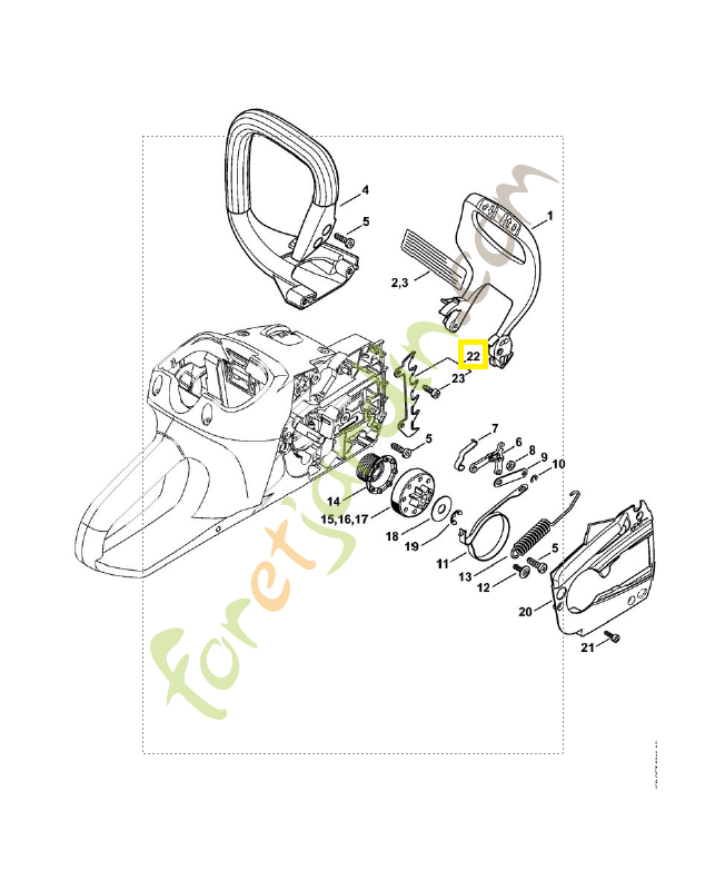 Griffe 1123-664-0500. Pièce détachée Stihl Griffe 1123-664-0500. Pièce détachée Stihl