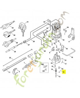 Ressort coudé Stihl réf. 6460-716-5610