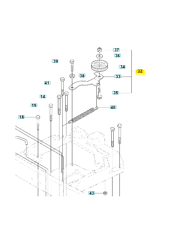Tendeur de courroie 506988401 Tendeur de courroie 506988401