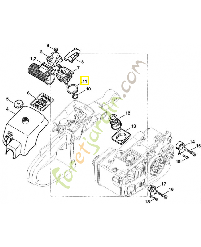 Rondelle 1129-121-8600. Pièce de rechange Sithl / Vicking