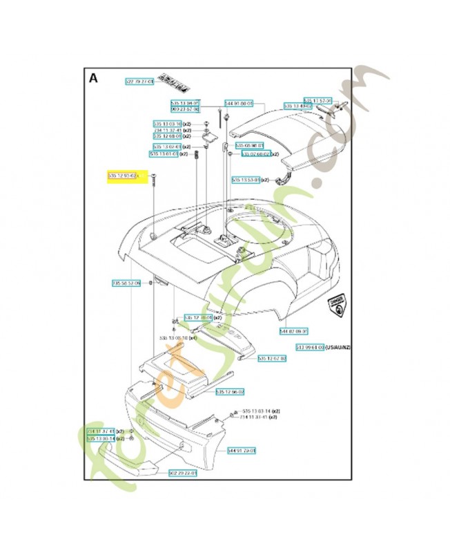 Vis 535129302. Pièce de rechange Husqvarna