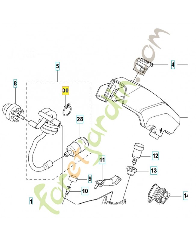 collier de serrage 506707001. Pièce de rechange Husqvarna