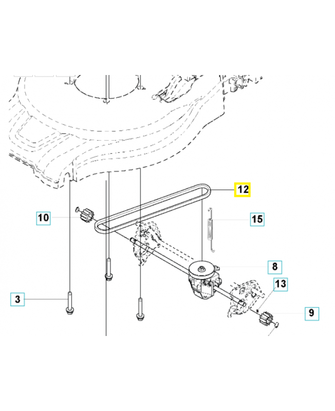 courroie 589324601. Pièce détachée Husqvarna