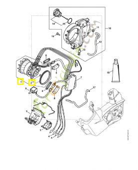 Moteur électrique 1252-600-0203. Pièce détachée Stihl / Vicking