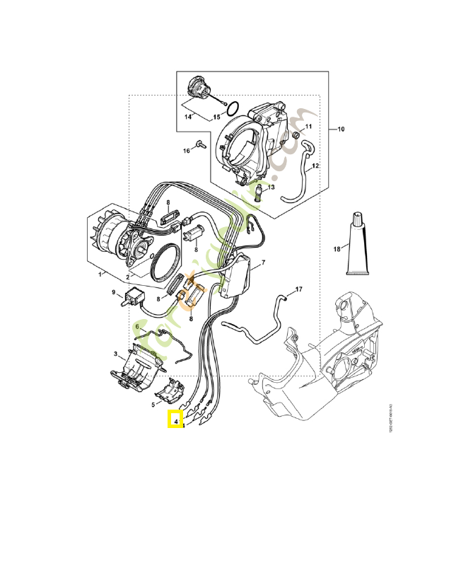 Languette enfichable 1252-431-2100. Pièce de rechange Sithl / Vicking