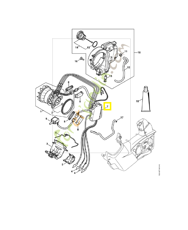 Module électronique 1252-430-1401. Pièce détachée Stihl / Vicking