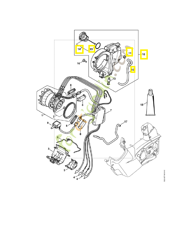 Réservoir d'huile LA03-350-4400. Pièce détachée Stihl / Vicking Réservoir d'huile LA03-350-4400. Pièce détachée Stihl / Vicking