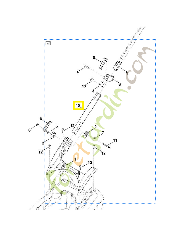 Partie inferieure du guidon 6320-780-2805. Pièce de rechange Sithl