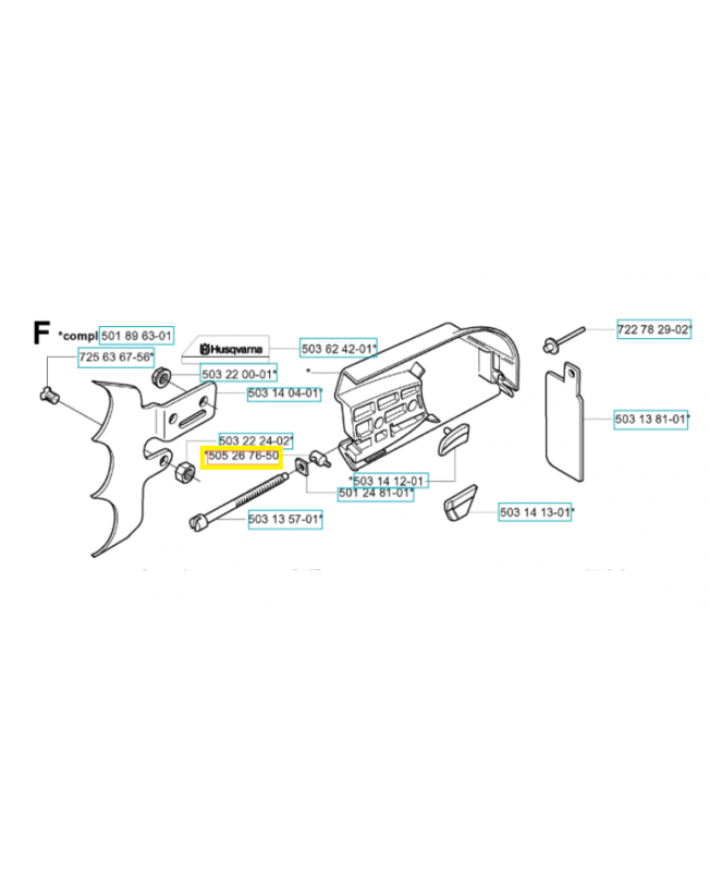 Cliquet d'entrainement 505267650. Pièce de rechange Husqvarna
