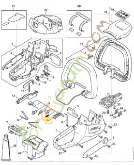 Touche à bascule 4521-435-7200. Pièce détachée Stihl / Vicking