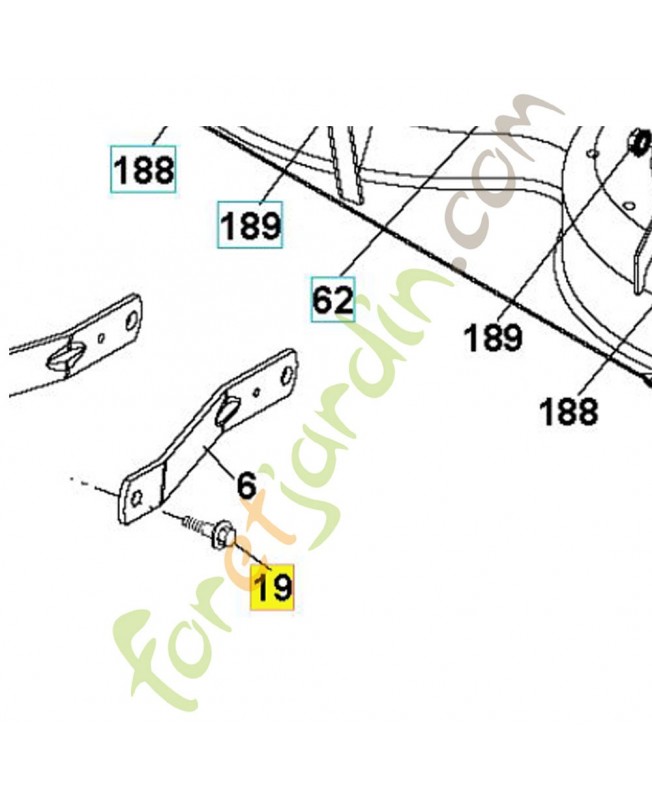 Boulon fixe suspension 532196539 husqvarna