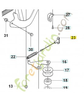 poignée complète 504622101. Pièce de rechange Husqvarna