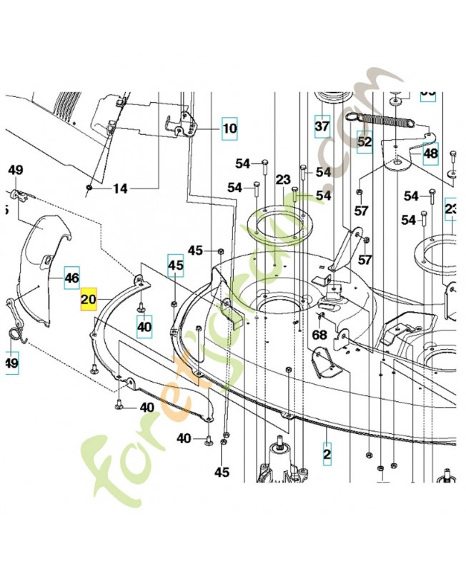 PLAQUE 579599001. Pièce de rechange Husqvarna